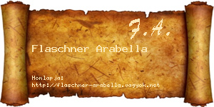 Flaschner Arabella névjegykártya